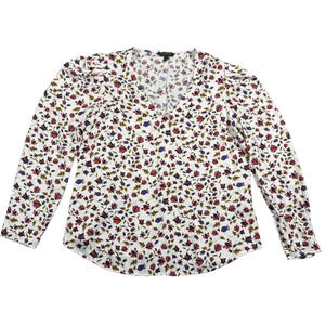 Banana Republic Women's Large Floral Long Sleeve Blouse Lightweight Casual Top